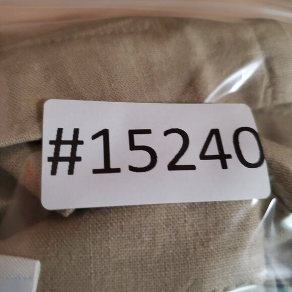 Cato Jacket Womens 18W/20W Tan 3/4 Sleeve Linen Blend Pleated Button Front - Picture 9 of 9